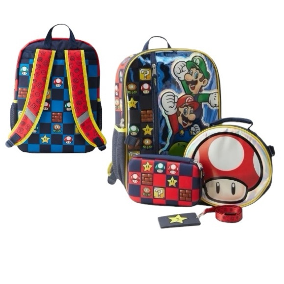 Super Mario Bro. 4 Piece Backpack - Picture 7 of 9